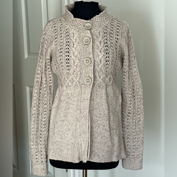 Charter Club Chunk Knit High Neck Cardigan Sweater - Picture 1 of 15